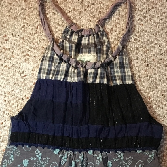 Free People Patchwork & Embroidered Top Sleeveless - Picture 6 of 7